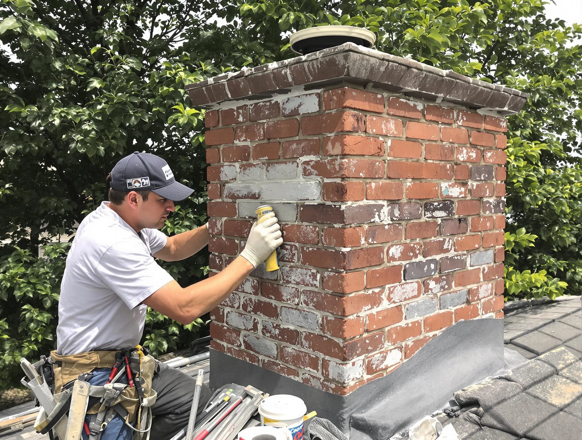 City of Orange Chimney Sweep restoring an aging chimney in City of Orange, NJ