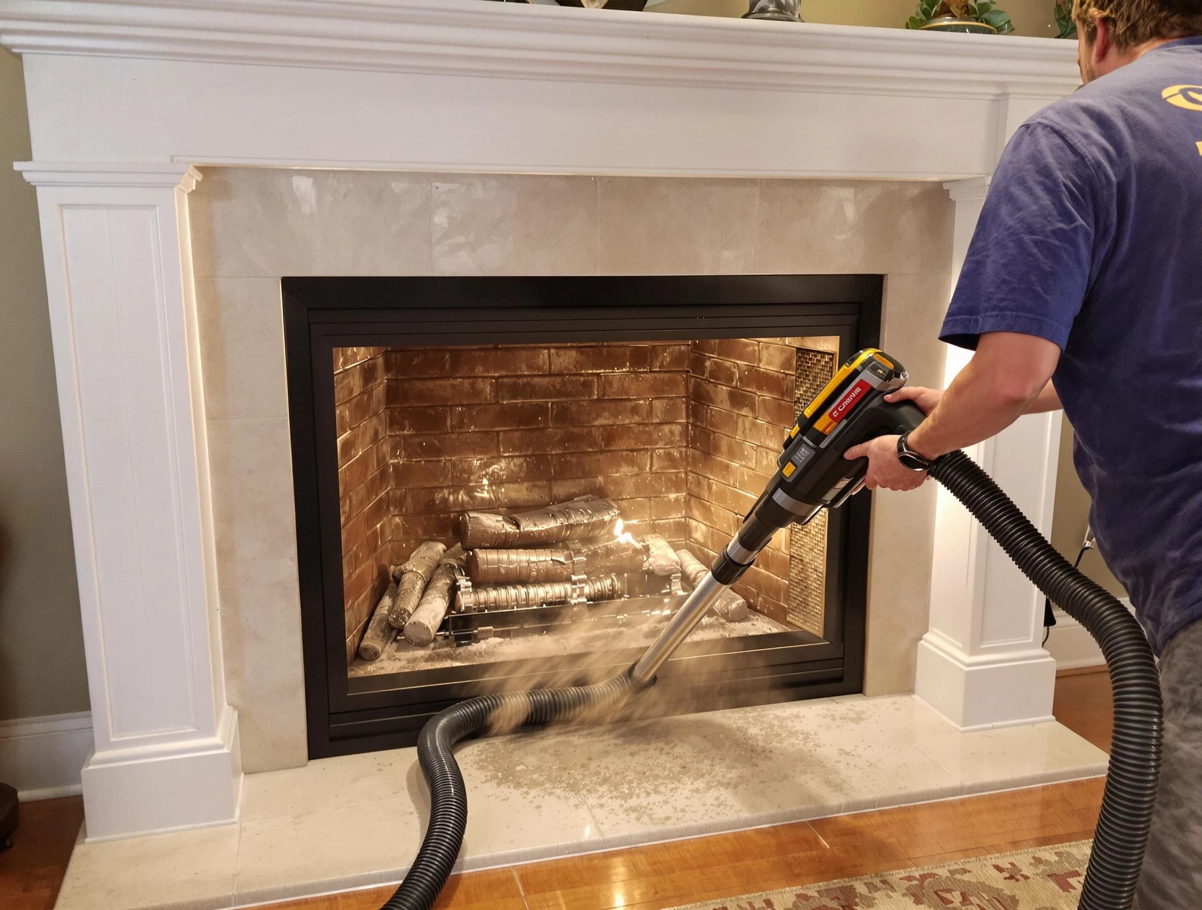 Fireplace cleaning performed by City of Orange Chimney Sweep in City of Orange, NJ