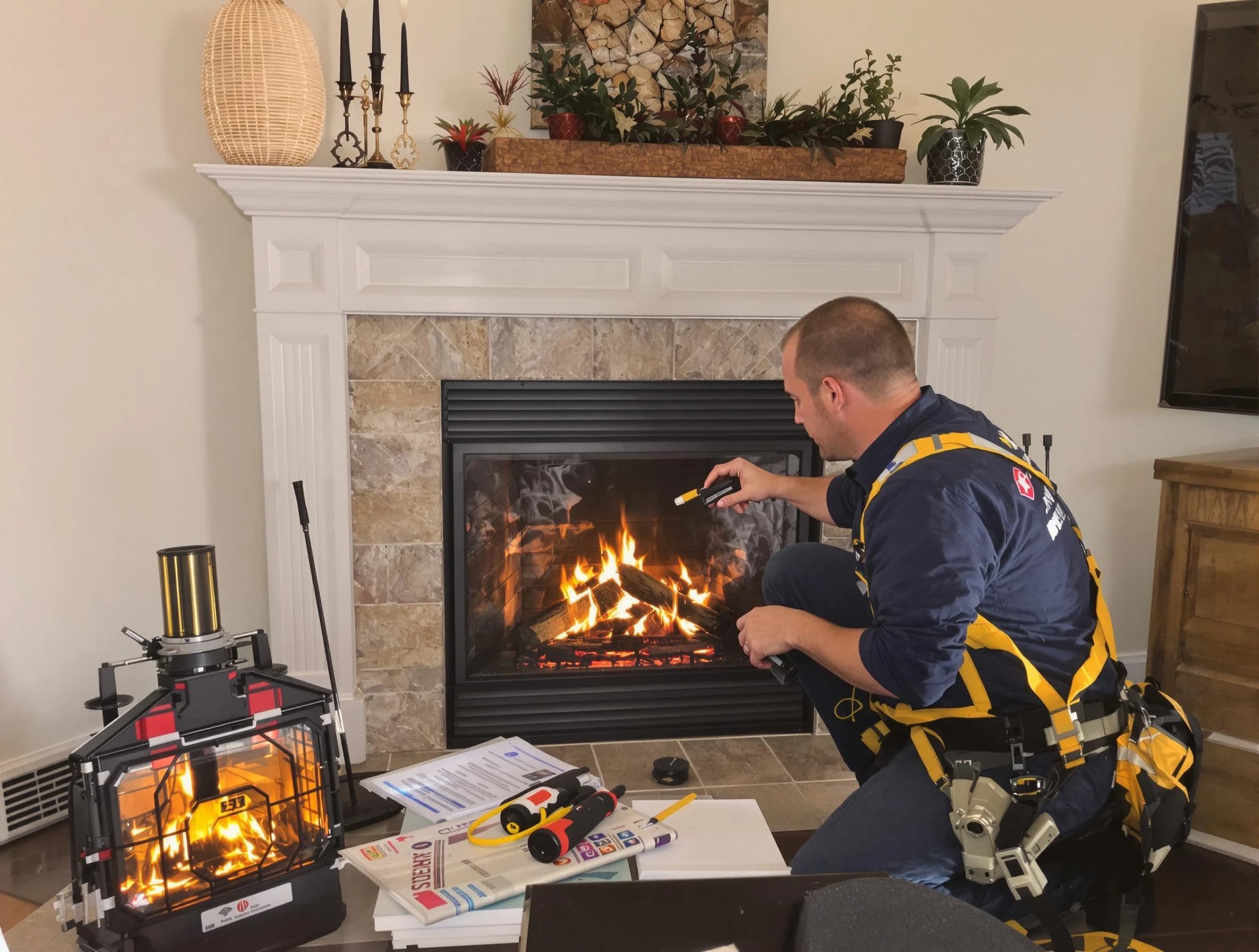 Safety-focused fireplace inspection by City of Orange Chimney Sweep in City of Orange, NJ