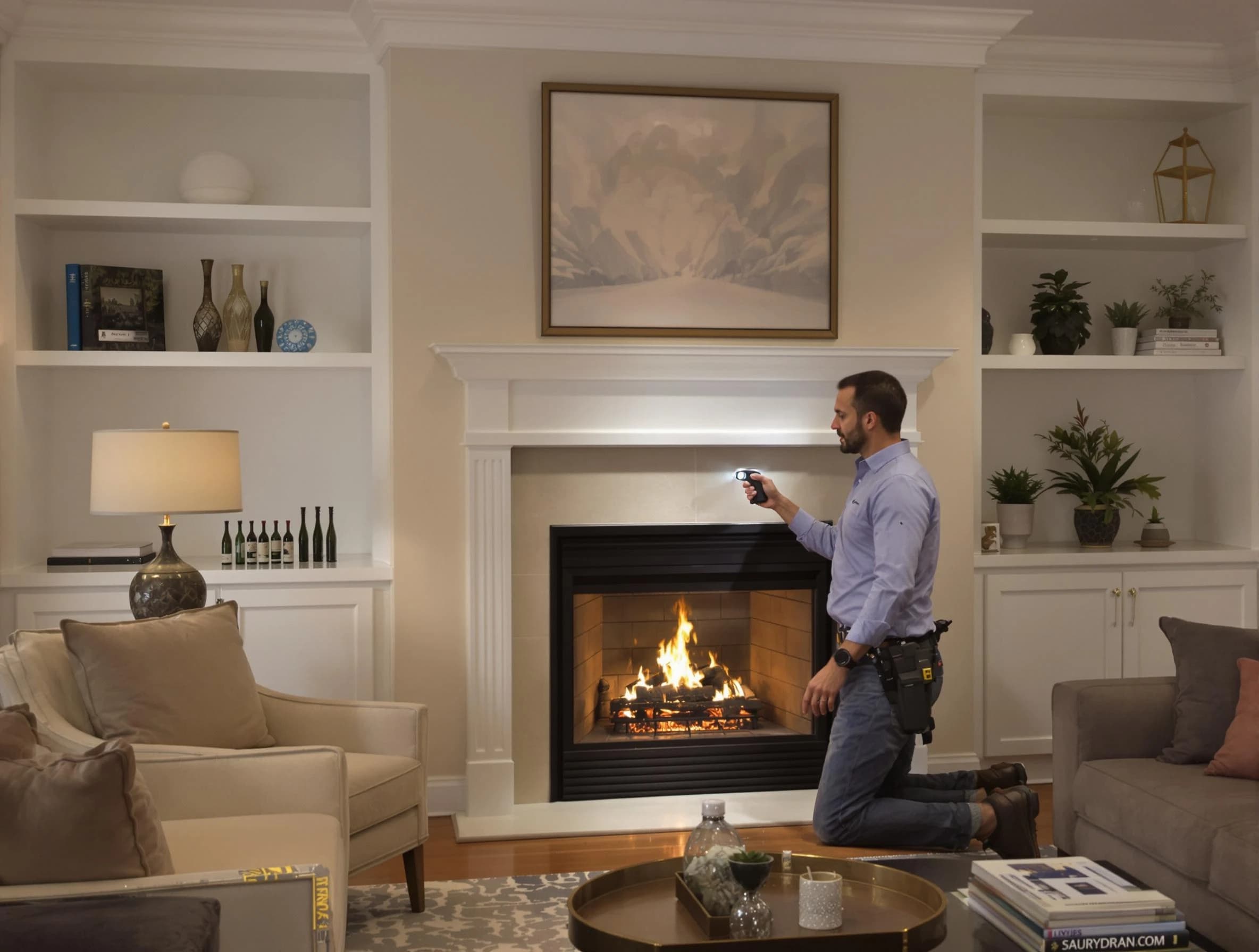 City of Orange Chimney Sweep conducting a fireplace safety inspection in City of Orange, NJ