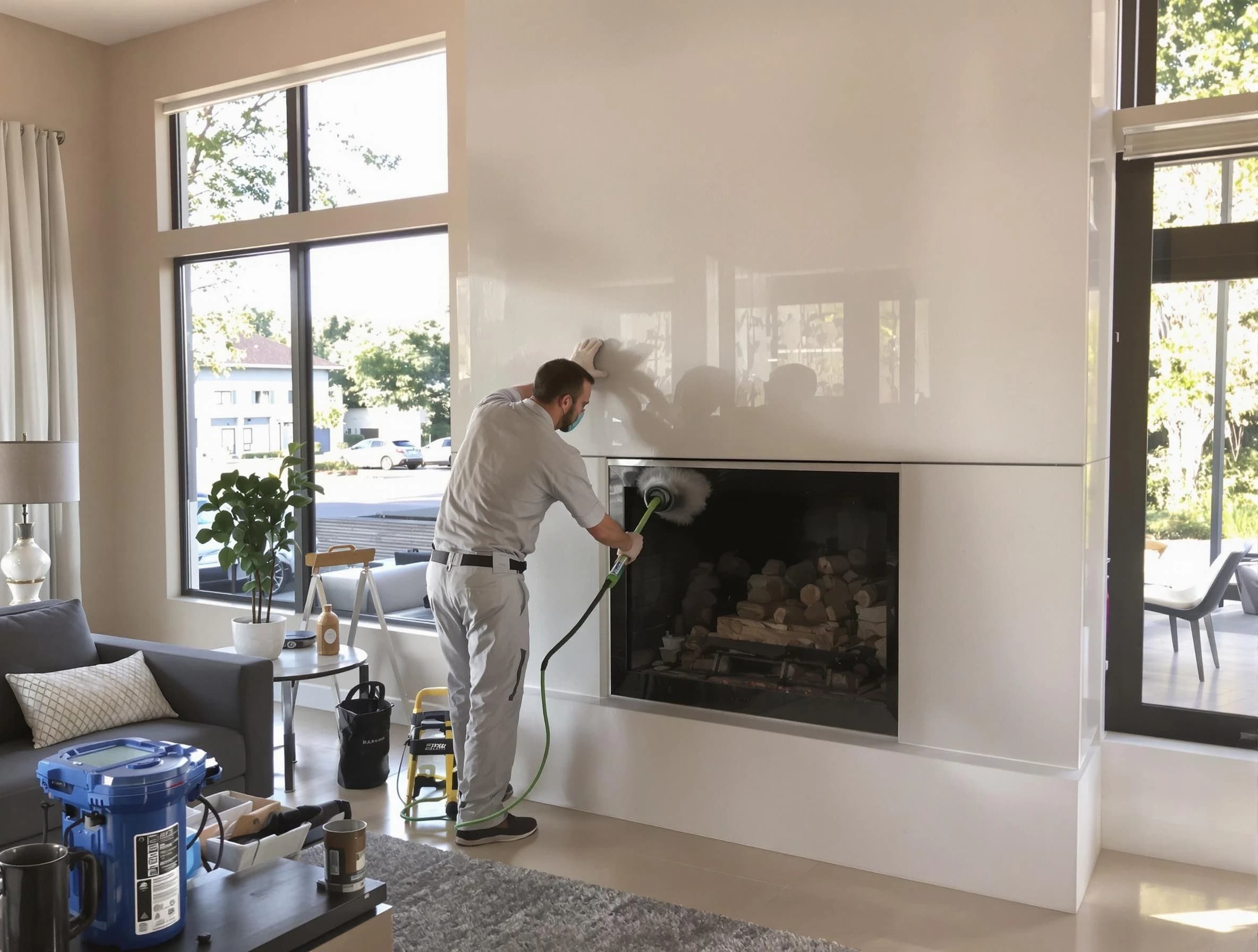 City of Orange Chimney Sweep performing thorough soot removal in City of Orange, NJ