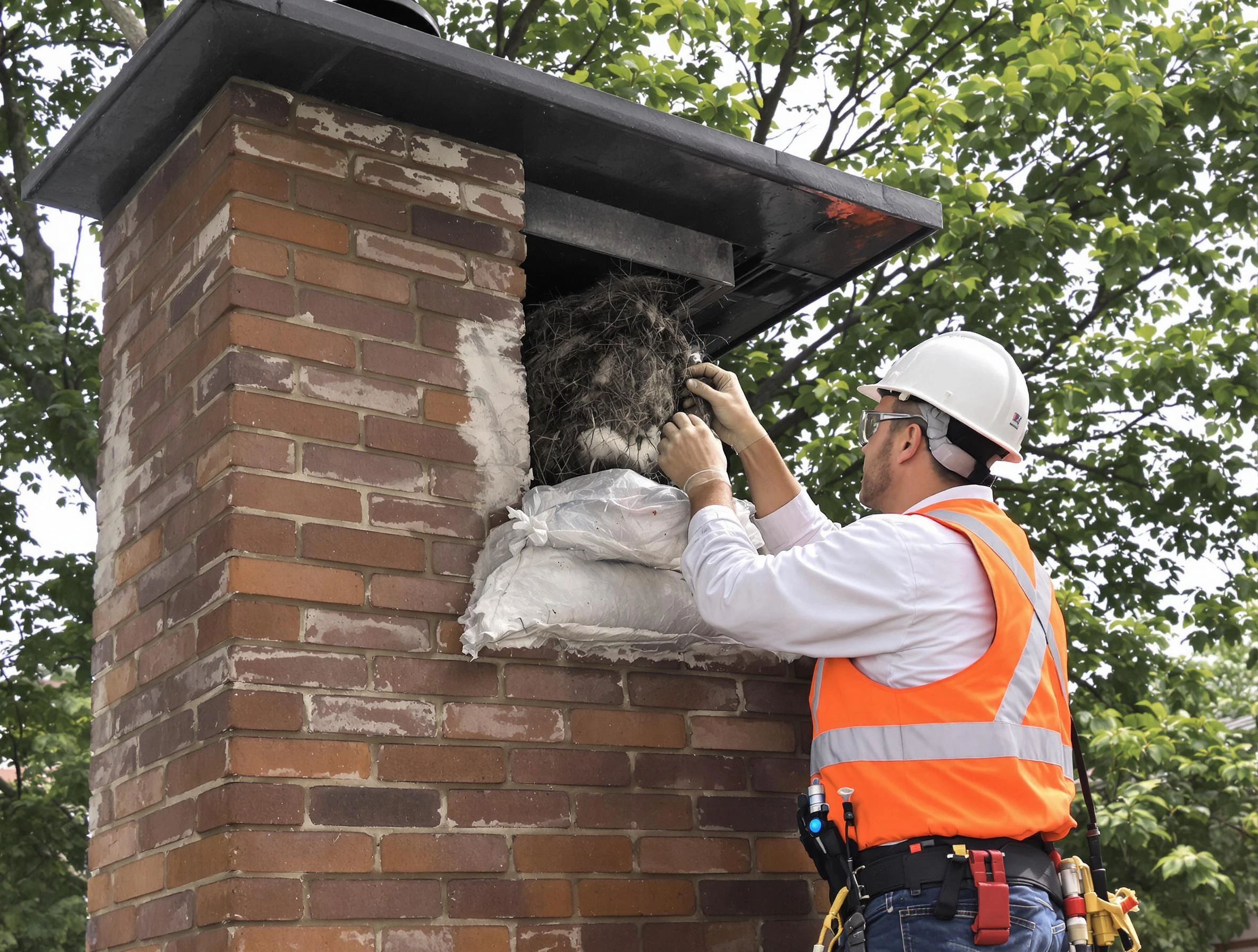 Humane removal of debris and animals by City of Orange Chimney Sweep in City of Orange, NJ