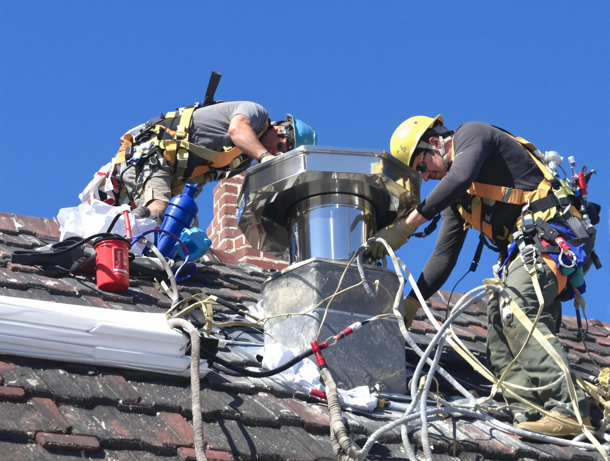 Protective chimney cap installed by City of Orange Chimney Sweep in City of Orange, NJ