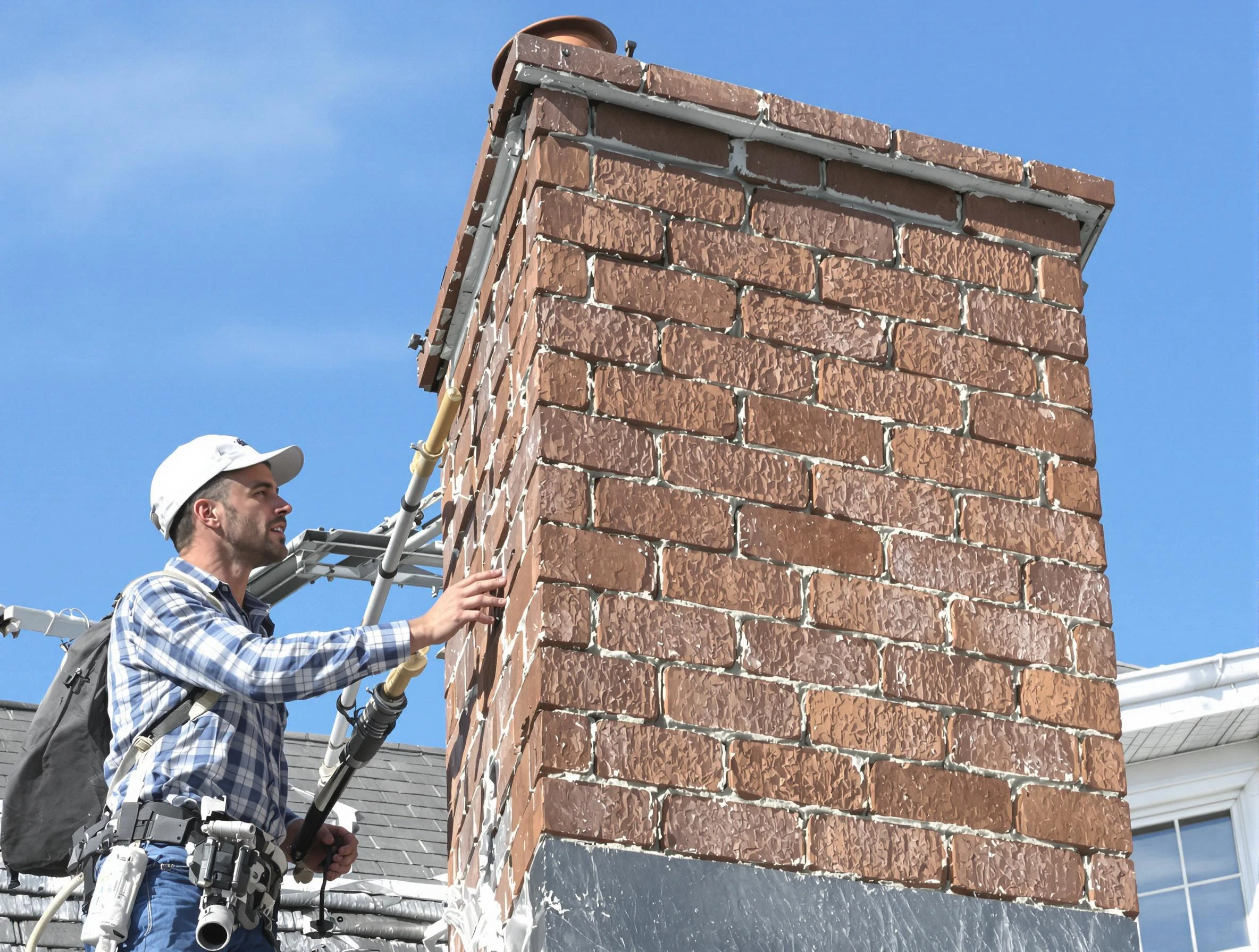 Brickwork for a chimney rebuild by City of Orange Chimney Sweep in City of Orange, NJ