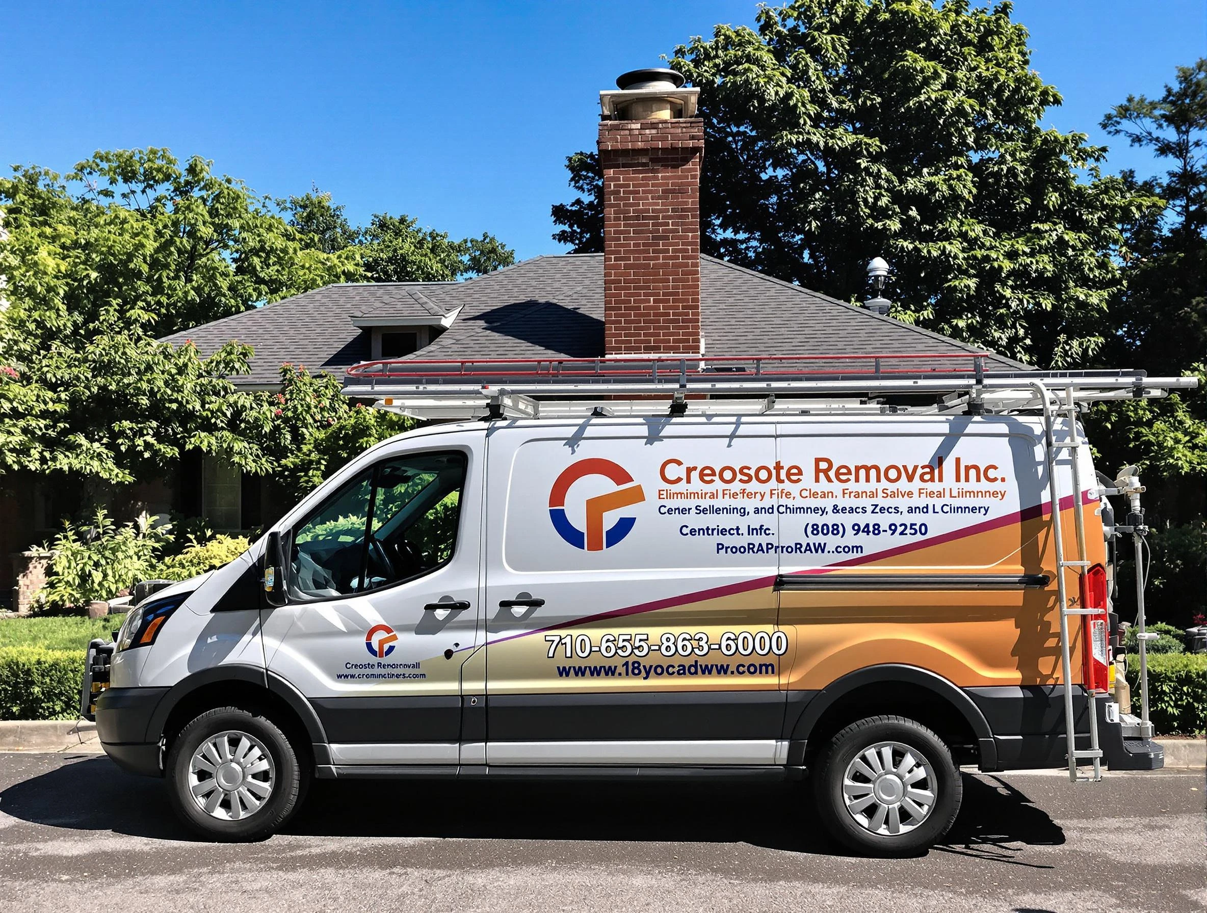 City of Orange Chimney Sweep technician removing creosote safely in City of Orange, NJ